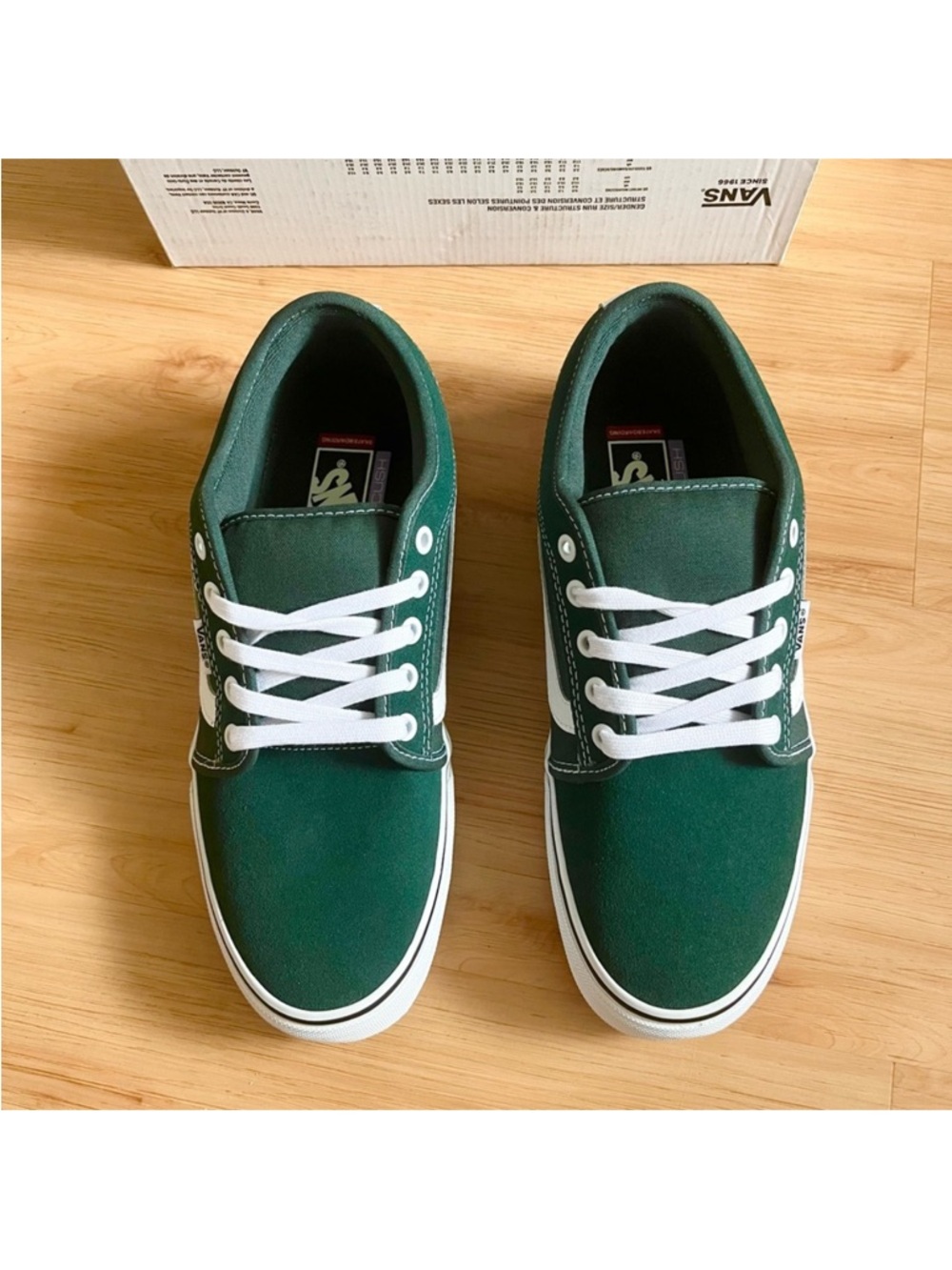 Vans Chukka Low Sidestripe Shoes Green Gables Women 10.0 US Mens 8.5 US - Picture 7 of 13